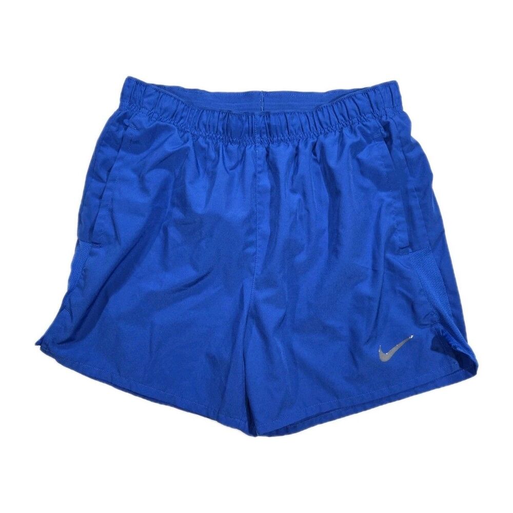 Mens Nike DriFit Challenger 5" Brief-Lined Running Shorts Blue Small 28x5